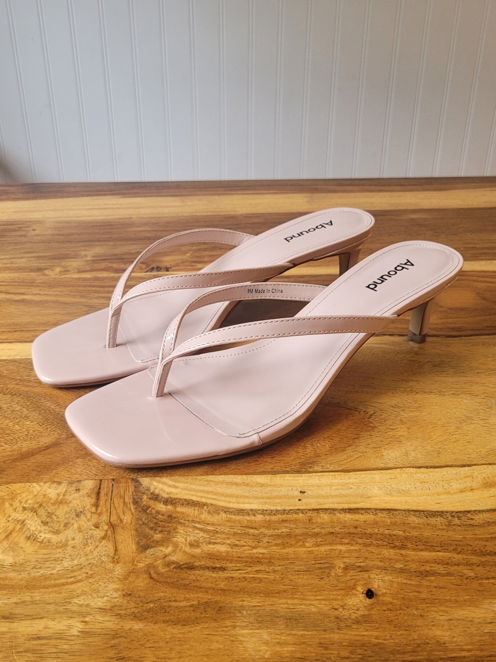 Abound Blush Pink Kitten Heel Thong Sandals